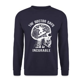 The doctor says it's incurable - snowboard - Unisex Pullover - Navy - Vorne - Alina (178cm) & Michal (187cm)
