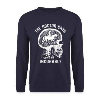 The doctor says it's incurable - western riding - Unisex Pullover - Navy - Vorne - Alina (178cm) & Michal (187cm)