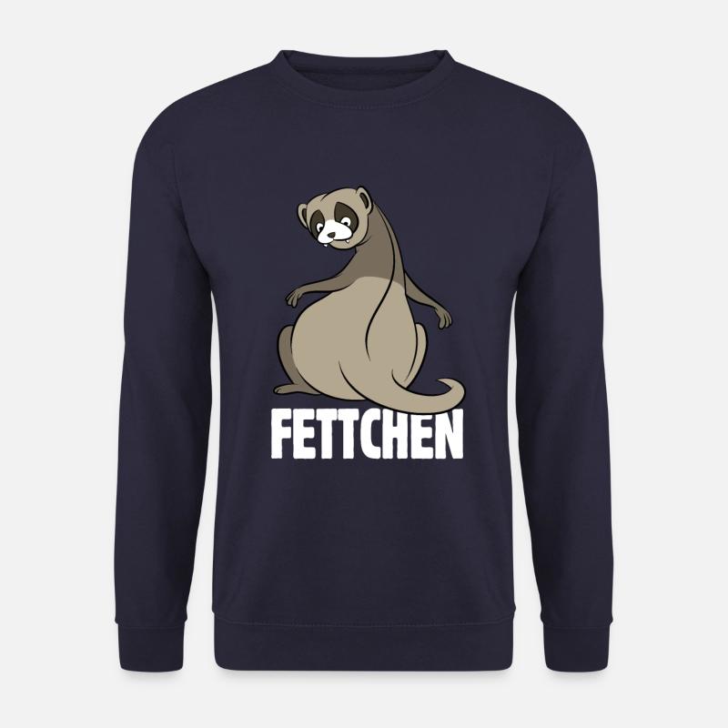 Fettchen - Frettchen mit dickem Po - Geschenk - Unisex Pullover - Navy