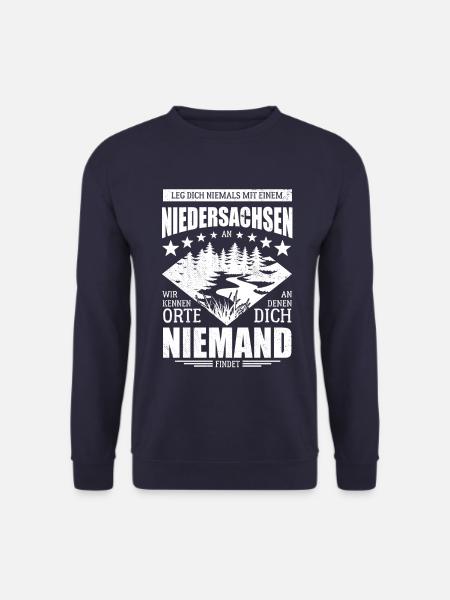 Leg dich nicht mit einem Niedersachsen an - Spruch - Unisex Pullover - Navy