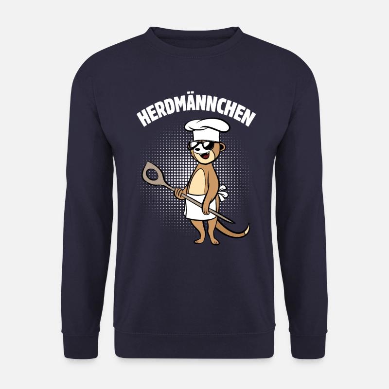 Herdmännchen - Erdmännchen mit Kochlöffel - Unisex Pullover - Navy