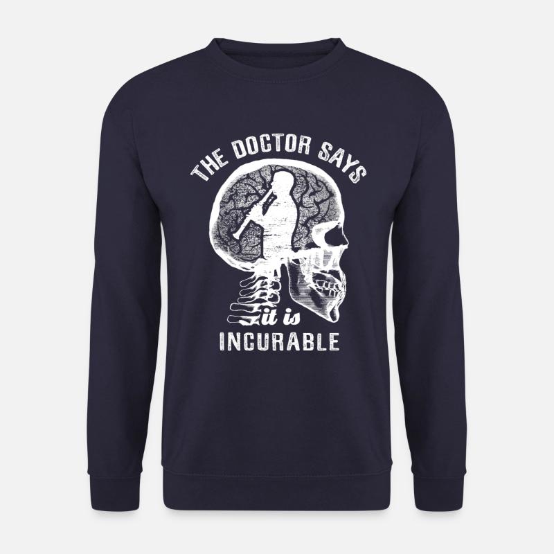 The doctor says it's incurable - clarinet - Unisex Pullover - Navy