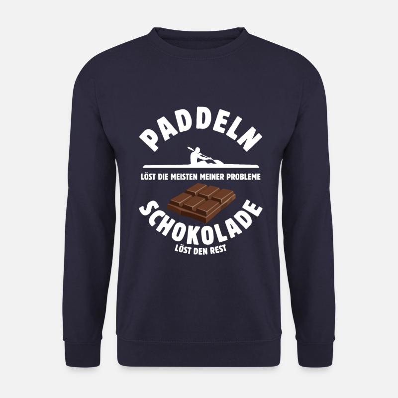 Paddeln löst meine Probleme - Kanu Schoko Spruch - Unisex Pullover - Navy