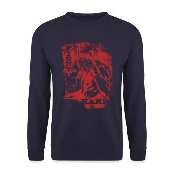 Combat acharné, Boxe, Arts martiaux, Entraînement de boxe - Sweat-shirt Unisexe - marine - Devant - Alina (178cm) & Michal (187cm)
