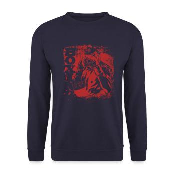 Boxe, Boxe, Arts martiaux, Entraînement de boxe - Sweat-shirt Unisexe - marine - Devant - Alina (178cm) & Michal (187cm)