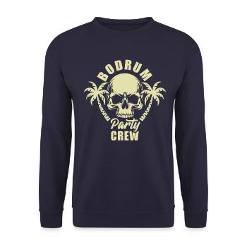 Bodrum Party Crew - ça s’intensifie de toute façon - Sweat-shirt Unisexe - marine - Devant - Alina (178cm) & Michal (187cm)