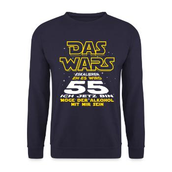 Das Wars, 55 ich jetzt bin. Geburtstag Geschenk - Unisex Pullover - Navy - Vorne - Alina (178cm) & Michal (187cm)