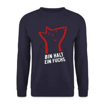 Bin halt ein Fuchs - schlau, cool & clever - Unisex Pullover - Navy - Vorne - Alina (178cm) & Michal (187cm)