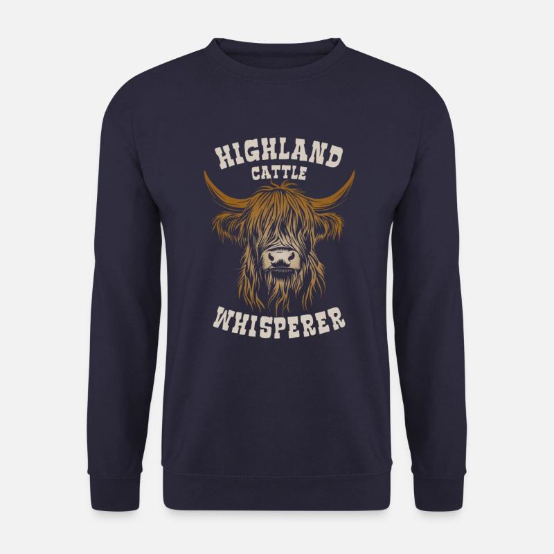 Highland Cattle Whisperer - Kuh - Geschenk - Unisex Pullover - Navy