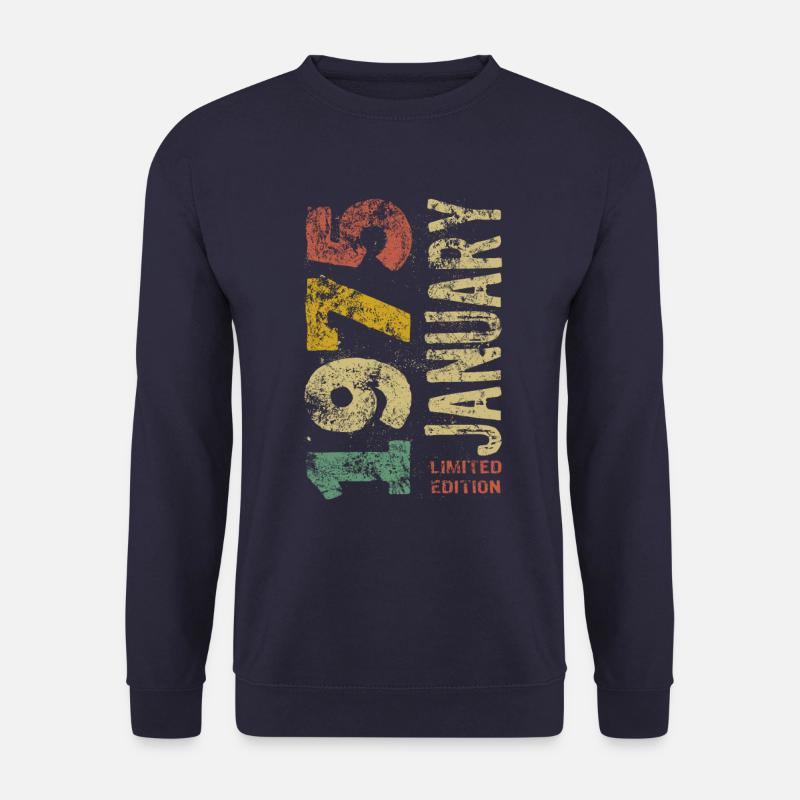 Limited Edition Januar 1975 Geburtstag Geschenk - Unisex Pullover - Navy