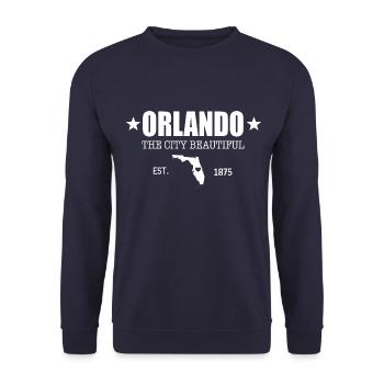 Orlando Florida - Unisex Pullover - Navy - Vorne - Alina (178cm) & Michal (187cm)