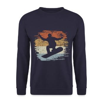 Snowboard, Halfpipe, Winter sports, Skiing - Unisex Sweatshirt - navy - Front - Alina (178cm) & Michal (187cm)