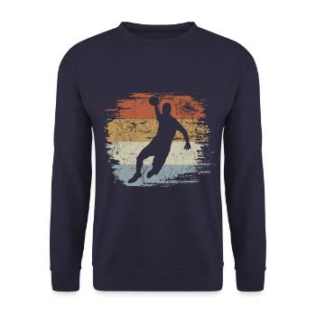 Handball, Throwing, Training - Unisex Sweatshirt - navy - Front - Alina (178cm) & Michal (187cm)