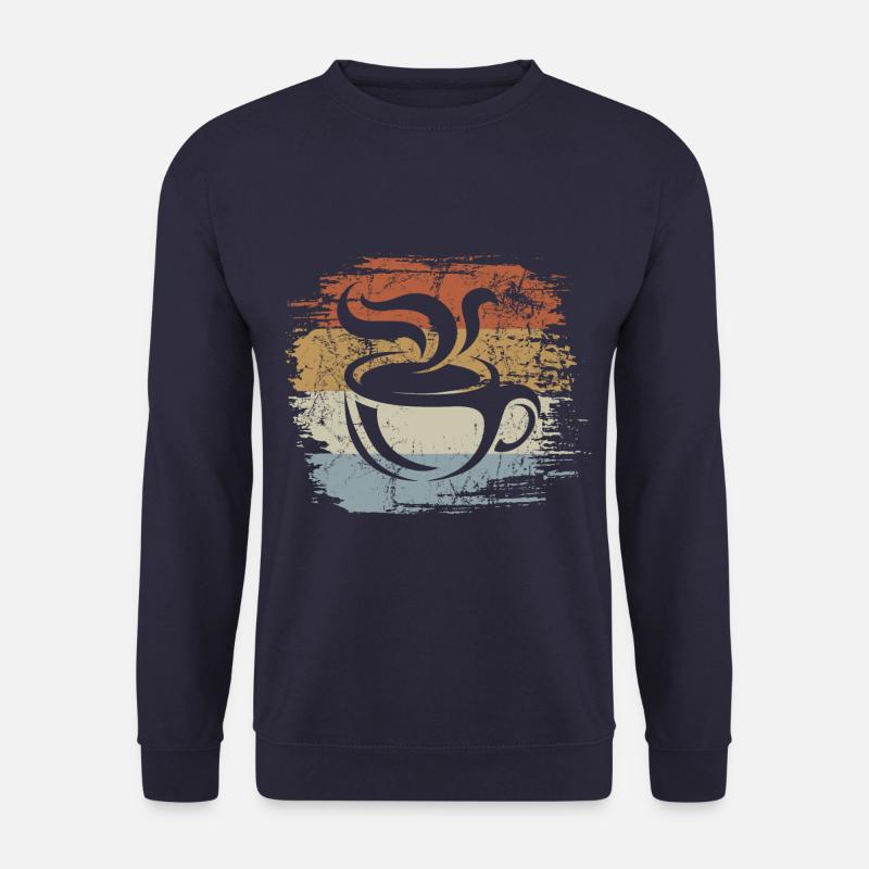 Kaffee - Vintage - Kaffeetasse - Retro - Unisex Pullover - Navy