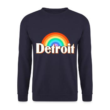 Detroit - Unisex Pullover - Navy - Vorne - Alina (178cm) & Michal (187cm)