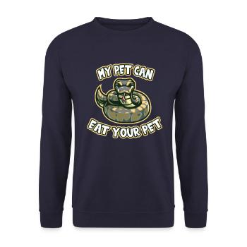 Snake Mein Haustier Kann Dein Haustier Fressen - Unisex Pullover - Navy - Vorne - Alina (178cm) & Michal (187cm)