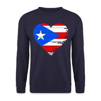 Puerto Rico - Unisex Sweatshirt - navy - Front - Alina (178cm) & Michal (187cm)