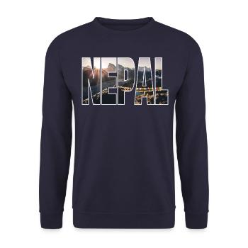 Nepal - Unisex Pullover - Navy - Vorne - Alina (178cm) & Michal (187cm)