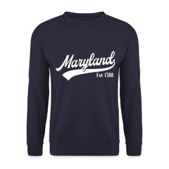 Maryland - Unisex Sweatshirt - navy - Front - Alina (178cm) & Michal (187cm)