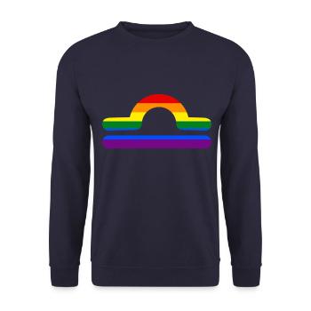 Signe du zodiaque Libra LGBT - Sweat-shirt Unisexe - marine - Devant - Alina (178cm) & Michal (187cm)