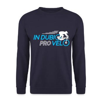 in dubio pro velo - Bicycle - Unisex Sweatshirt - navy - Front - Alina (178cm) & Michal (187cm)