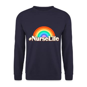 Krankenschwester Nurse Life - Sweat-shirt Unisexe - marine - Devant - Alina (178cm) & Michal (187cm)