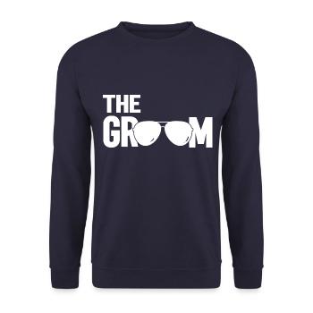 The Groom - Der Bräutigam - Unisex Pullover - Navy - Vorne - Alina (178cm) & Michal (187cm)