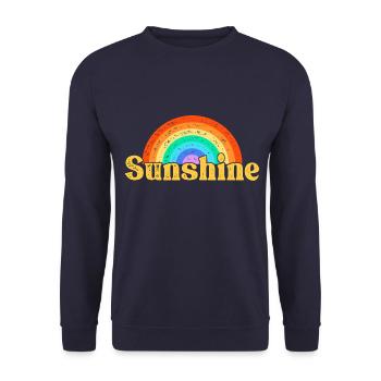 Sunshine Retro - Unisex Sweatshirt - navy - Front - Alina (178cm) & Michal (187cm)