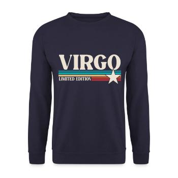 Signe du zodiaque Vierge - Sweat-shirt Unisexe - marine - Devant - Alina (178cm) & Michal (187cm)