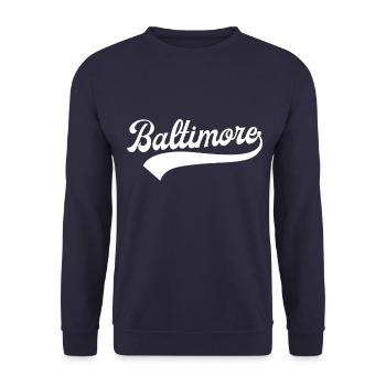 Baltimore - Unisex Sweatshirt - navy - Front - Alina (178cm) & Michal (187cm)