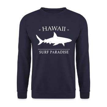 Hawaii Surf Paradise - Unisex Sweatshirt - navy - Front - Alina (178cm) & Michal (187cm)
