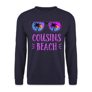 Cousins Beach - Unisex Sweatshirt - navy - Front - Alina (178cm) & Michal (187cm)