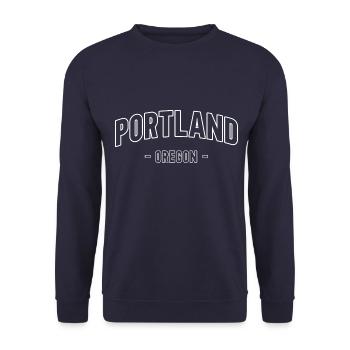 Portland - Sweat-shirt Unisexe - marine - Devant - Alina (178cm) & Michal (187cm)