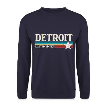 Detroit - Unisex Pullover - Navy - Vorne - Alina (178cm) & Michal (187cm)