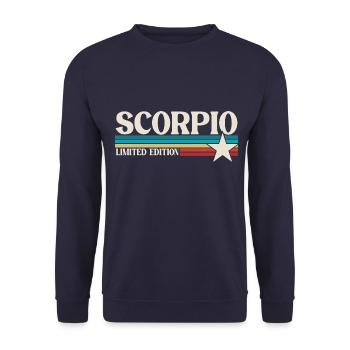 Signe du zodiaque Scorpion - Sweat-shirt Unisexe - marine - Devant - Alina (178cm) & Michal (187cm)