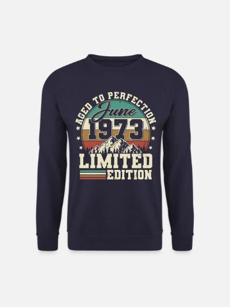 Juni 1973 Jahrgang Vintage Geburtstag Geschenk - Unisex Pullover - Navy