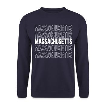 Massachusetts - Unisex Pullover - Navy - Vorne - Alina (178cm) & Michal (187cm)