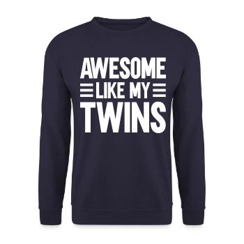 Fantastique comme mes jumeaux - Sweat-shirt Unisexe - marine - Devant - Alina (178cm) & Michal (187cm)