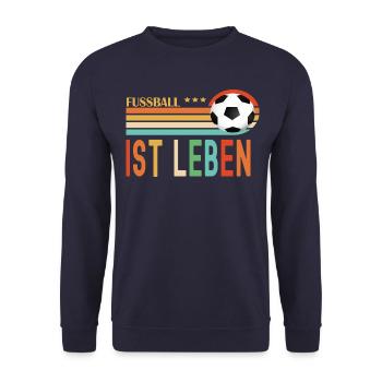 Fussball ist Leben - Unisex Pullover - Navy - Vorne - Alina (178cm) & Michal (187cm)