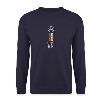 karate shotokan italy wkf - Unisex Sweatshirt - navy - Front - Alina (178cm) & Michal (187cm)