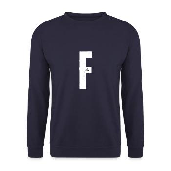 F - Unisex Sweatshirt - navy - Front - Alina (178cm) & Michal (187cm)