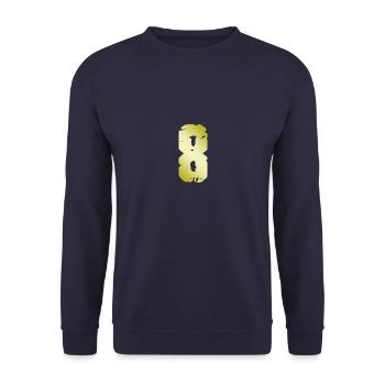 8 Nombre Vintage - Sweat-shirt Unisexe - marine - Devant - Alina (178cm) & Michal (187cm)