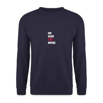 eat sleep tölt - Unisex Sweatshirt - navy - Front - Alina (178cm) & Michal (187cm)