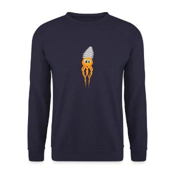 Poulpe dss 1 AI 1 2 PNG 1a - Sweat-shirt Unisexe - marine - Devant - Alina (178cm) & Michal (187cm)