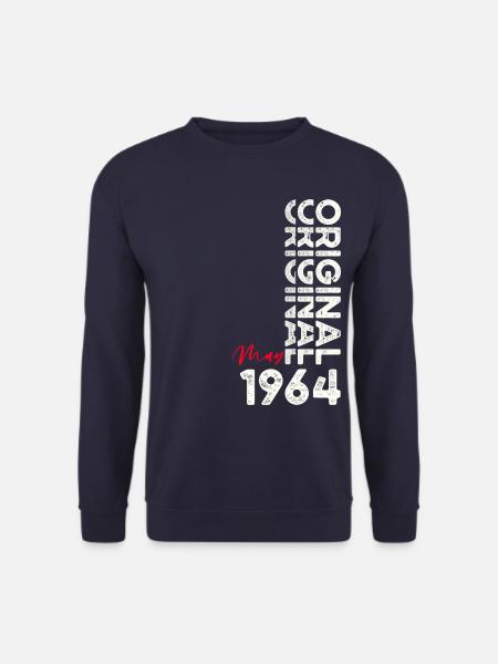 60. Geburtstag Mann Original Mai Jahrgang 1964 - Unisex Pullover - Navy