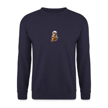 Galaktischer Eisaffe - Unisex Pullover - Navy - Vorne - Alina (178cm) & Michal (187cm)