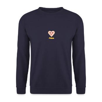 Pizza is My Love Language - Unisex Sweatshirt - navy - Front - Alina (178cm) & Michal (187cm)