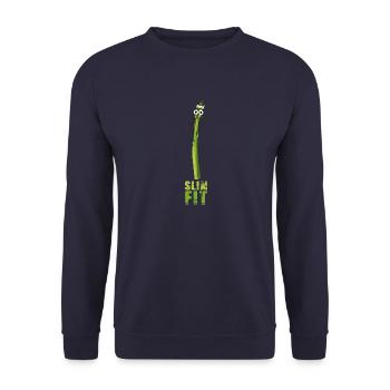 slim fit, spragel, asperges vertes, fitness, sport - Sweat-shirt Unisexe - marine - Devant - Alina (178cm) & Michal (187cm)