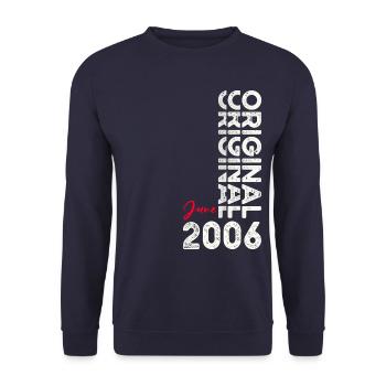 Légende Juin 2006 Millésime 2006 Anniversaire 2006 - Sweat-shirt Unisexe - marine - Devant - Alina (178cm) & Michal (187cm)