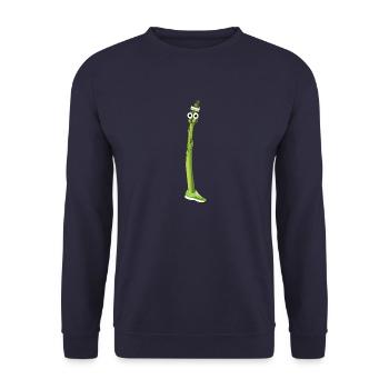 sport,fitness,asparagus,green asparagus,sneakers - Unisex Sweatshirt - navy - Front - Alina (178cm) & Michal (187cm)